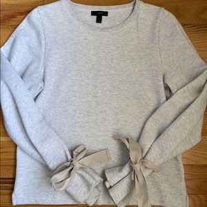 JCREW TIE SLEEVE SWEATSHIRT